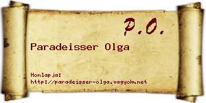 Paradeisser Olga névjegykártya